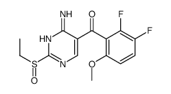 (4-amino-2-ethylsulfinyl-pyrimidin-5-yl)-(2,3-difluoro-6-methoxy- phenyl)methanone结构式