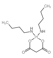 butylazanide; platinum(+2) cation; propanedioic acid Structure