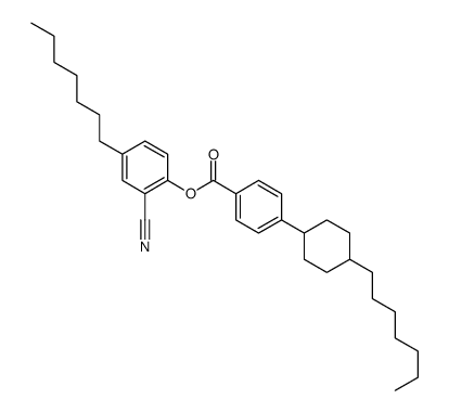 (2-cyano-4-heptylphenyl) 4-(4-heptylcyclohexyl)benzoate Structure