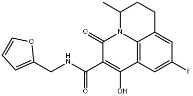 9-fluoro-N-(furan-2-ylmethyl)-1-hydroxy-5-methyl-3-oxo-3,5,6,7-tetrahydropyrido[3,2,1-ij]quinoline-2-carboxamide Structure