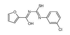 N-[(3-chlorophenyl)carbamothioyl]furan-2-carboxamide结构式