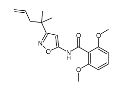 2,6-dimethoxy-N-[3-(2-methylpent-4-en-2-yl)-1,2-oxazol-5-yl]benzamide Structure