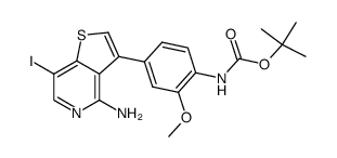 tert-butyl 4-(4-amino-7-iodothieno[3,2-c]pyridin-3-yl)-2-methoxyphenylcarbamate Structure