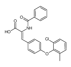 (Z)-2-benzamido-3-(4-(2-chloro-6-methylphenoxy)phenyl)acrylic acid结构式