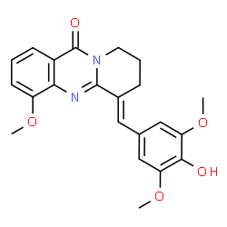 11H-Pyrido[2,1-b]quinazolin-11-one,6,7,8,9-tetrahydro-6-[(4-hydroxy-3,5-dimethoxyphenyl)methylene]-4-methoxy-,(6E)- Structure