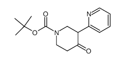 1-BOC-3-(2'-PYRIDYL)-PIPERIDIN-4-ONE结构式