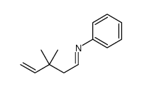 3,3-dimethyl-N-phenylpent-4-en-1-imine结构式