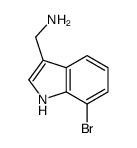 7-溴-1H-吲哚-3-甲胺结构式