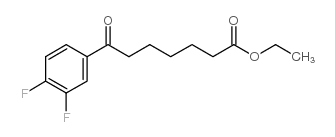 ethyl 7-(3,4-difluorophenyl)-7-oxoheptanoate结构式