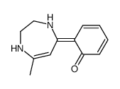 6-(7-methyl-1,2,3,4-tetrahydro-1,4-diazepin-5-ylidene)cyclohexa-2,4-dien-1-one Structure