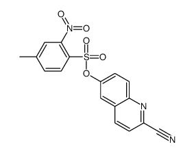 (2-cyanoquinolin-6-yl) 4-methyl-2-nitrobenzenesulfonate结构式