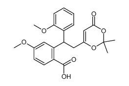 2-[2-(2,2-dimethyl-6-oxo-6H-[1,3]dioxin-4-yl)-1-(2-methoxyphenyl)-ethyl]-4-methoxy-benzoic acid结构式