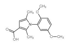 1-(2,5-dimethoxyphenyl)-2,5-dimethyl-1h-pyrrole-3-carboxylic acid结构式