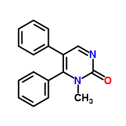 1-Methyl-5,6-diphenyl-2(1H)-pyrimidinone结构式