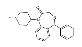 1-(1-methylpiperidin-4-yl)-5-phenyl-3H-1,4-benzodiazepin-2-one结构式