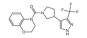 (2,3-Dihydrobenzo[1,4]oxazin-4-yl)[3-(3-trifluoromethyl-1H-pyrazol-4-yl)pyrrolidin-1-yl]methanone Structure