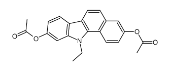 2,8-diacetoxy-11-ethyl-11H-benzo[a]carbazole Structure