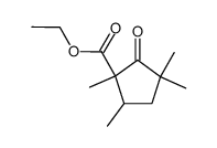 1,3,3,5-tetramethyl-2-oxo-cyclopentanecarboxylic acid ethyl ester结构式