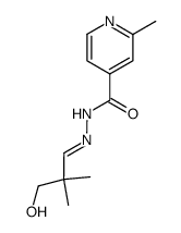 2-methyl-isonicotinic acid-(3-hydroxy-2,2-dimethyl-propylidenehydrazide) Structure