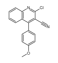 2-chloro-3-cyano-4-(p-methoxyphenyl)quinoline结构式