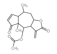 Azuleno[6,5-b]furan-2,5-dione,4-(acetyloxy)-3,3a,4,4a,7a,8,9,9a-octahydro-4a,8-dimethyl-3-methylene-,(3aR,4S,4aR,7aR,8R,9aR)- Structure