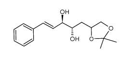 (2S,3R,E)-1-(2,2-dimethyl-1,3-dioxolan-4-yl)-5-phenylpent-4-ene-2,3-diol结构式