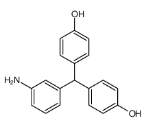 4-[(3-aminophenyl)-(4-hydroxyphenyl)methyl]phenol结构式