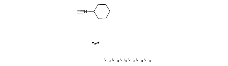 bis(cyclohexylisocyanide)(tetra(2,3-pyrido)porphyrazinato)iron(II) Structure