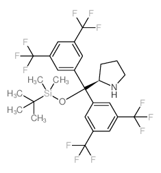 (R)-2-(BIS(3,5-BIS(TRIFLUOROMETHYL)PHENYL)((TERT-BUTYLDIMETHYLSILYL)OXY)METHYL)PYRROLIDINE picture