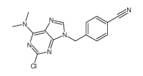 4-[[2-chloro-6-(dimethylamino)purin-9-yl]methyl]benzonitrile结构式