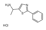 1-(2-phenyl-1,3-thiazol-5-yl)ethanamine,hydrochloride Structure