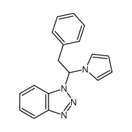 1-(2-phenyl-1-(1H-pyrrol-1-yl)ethyl)-1H-benzo[d][1,2,3]triazole结构式