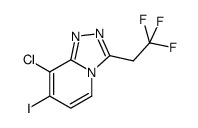 8-chloro-3-(2,2,2-trifluoroethyl)-7-iodo-1,2,4-triazolo[4,3-a]pyridine结构式