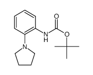 tert-butyl (2-(pyrrolidin-1-yl)phenyl)carbamate结构式