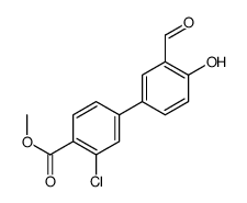 methyl 2-chloro-4-(3-formyl-4-hydroxyphenyl)benzoate Structure