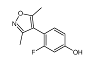 4-(3,5-dimethyl-1,2-oxazol-4-yl)-3-fluorophenol结构式