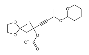 [2-methyl-1-(2-methyl-1,3-dioxolan-2-yl)-5-(oxan-2-yloxy)hex-3-yn-2-yl] carbonate结构式