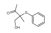 4-hydroxy-3-methyl-3-phenylsulfanyl-butan-2-one结构式