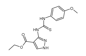 ethyl 3-(3-(4-methoxyphenyl)thioureido)-1H-pyrazole-4-carboxylate Structure