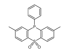 2,8-dimethyl-5,5-dioxa-10-phenylphenothiaphosphine Structure