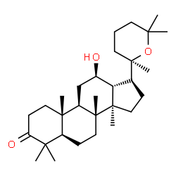 (20R)-20,25-Epoxy-12β-hydroxydammaran-3-one Structure