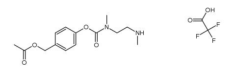 4-((methyl(2-(methylamino)ethyl)carbamoyl)oxy)benzyl acetate 2,2,2-trifluoroacetate Structure