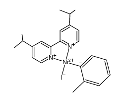 (4,4'-(di-tert-butyl)-2,2'-bipyridine)NiII(2-tolyl)(I)结构式