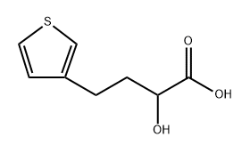 3-Thiophenebutanoic acid, α-hydroxy- Structure