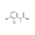 2-(3-Bromo-2-chlorophenyl)propanoic Acid Structure