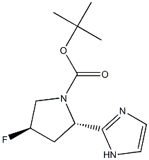 (2S,4R)-tert-butyl 4-fluoro-2-(1H-imidazol-2-yl)pyrrolidine-1-carboxylate Structure