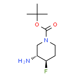 tert-butyl (3R,4R)-3-amino-4-fluoropiperidine-1-carboxylate structure