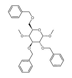 methyl 2,3,6-tri-O-benzyloxy-4-O-methyl-α-D-glucopyranoside结构式