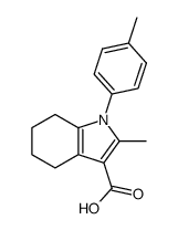 2-methyl-1-p-tolyl-4,5,6,7-tetrahydro-indole-3-carboxylic acid结构式