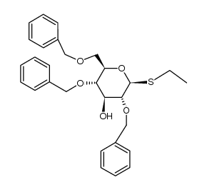 ethyl 2,4,6-tri-O-benzyl-1-thio-β-D-glucopyranoside Structure